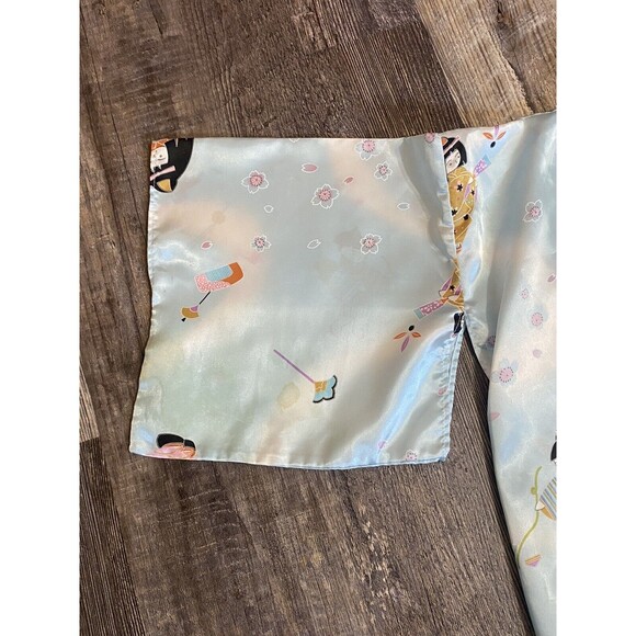 Japanese Ichiban Kimono Robe Women's Size Medium Light Blue - Picture 8 of 8